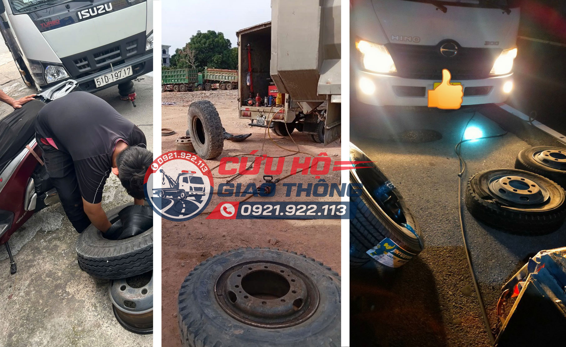 Cứu hộ lốp vá vỏ lưu động ô tô, xe tải, đầu kéo trên cao tốc Hồ Chí Minh - Trung Lương - Mỹ Thuận - Cần Thơ
