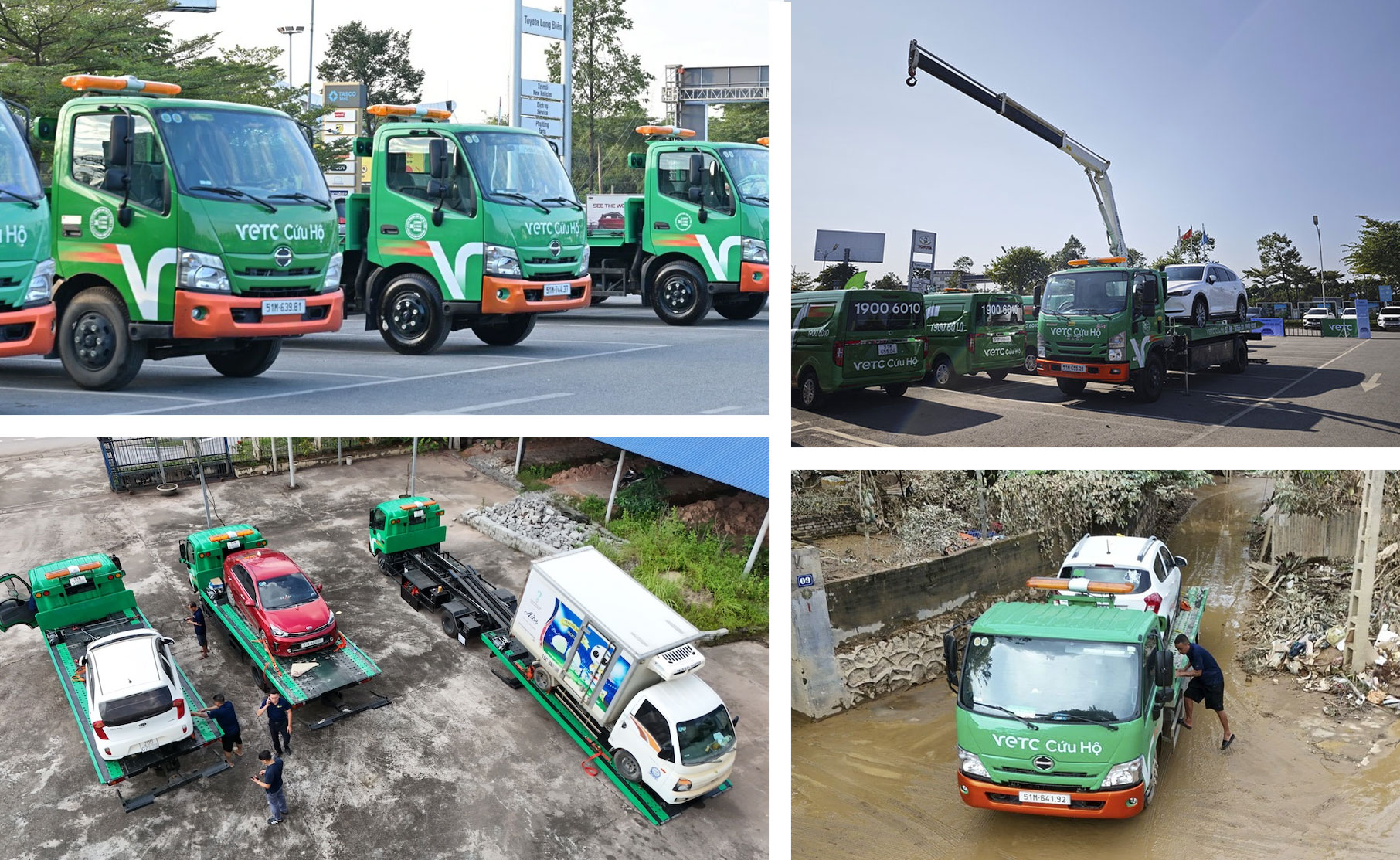 Dàn xe và một số khoảnh khắc cứu hộ VETC