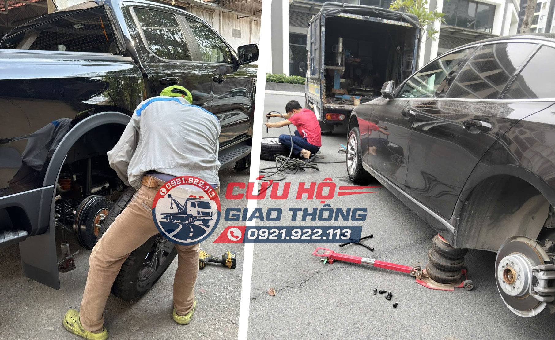 Dịch vụ cứu hộ lốp, vá vỏ lưu động