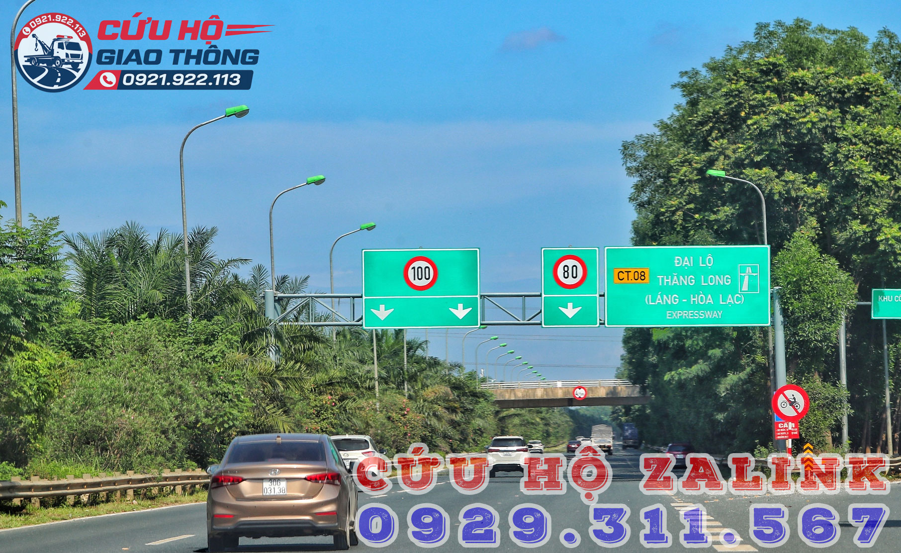 Cứu hộ cao tốc CT08 đường Láng Hòa Lạc Đại Lộ Thăng Long