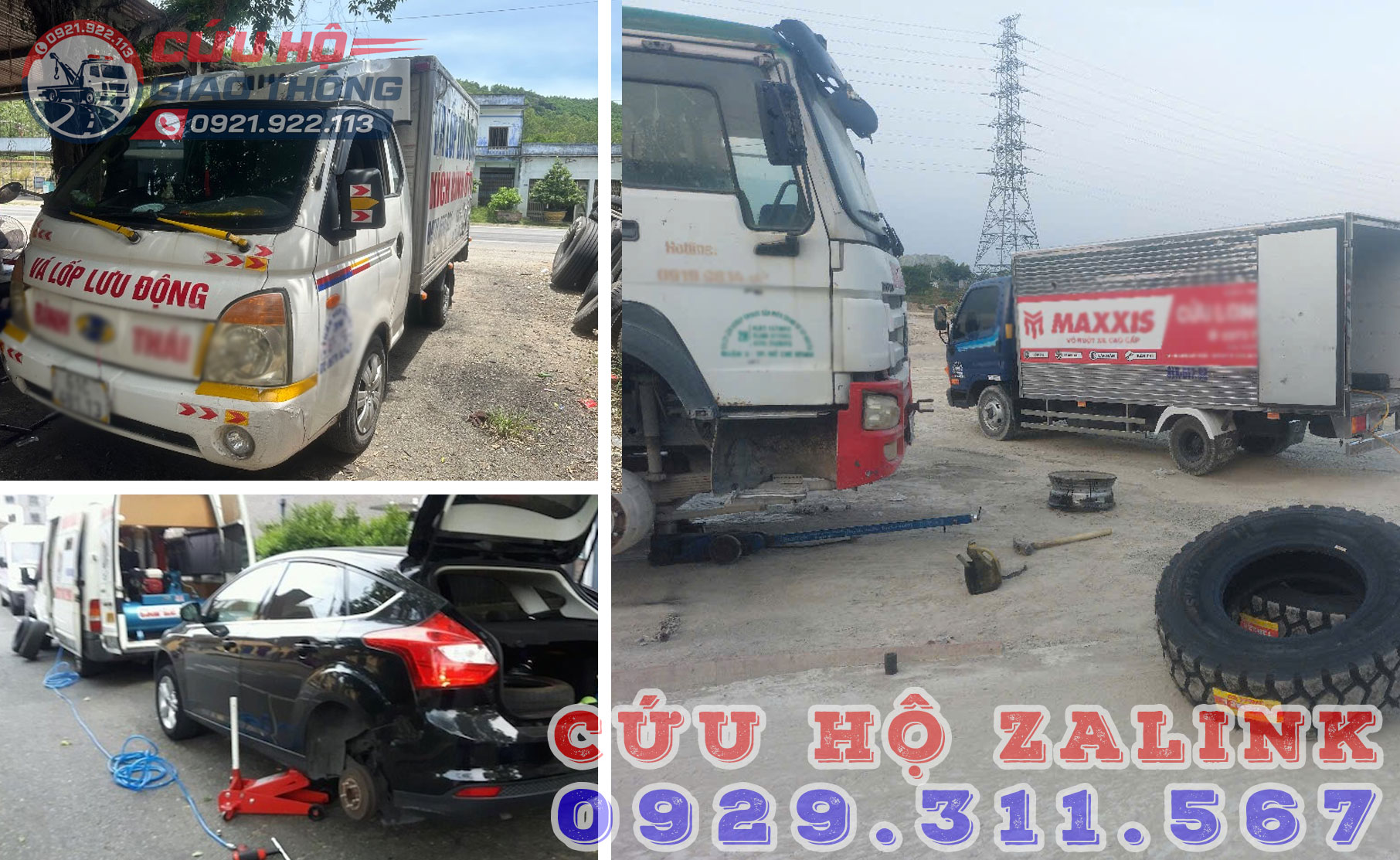 Cứu hộ lốp lưu động trên tuyến Mỹ Phước Tân Vạn