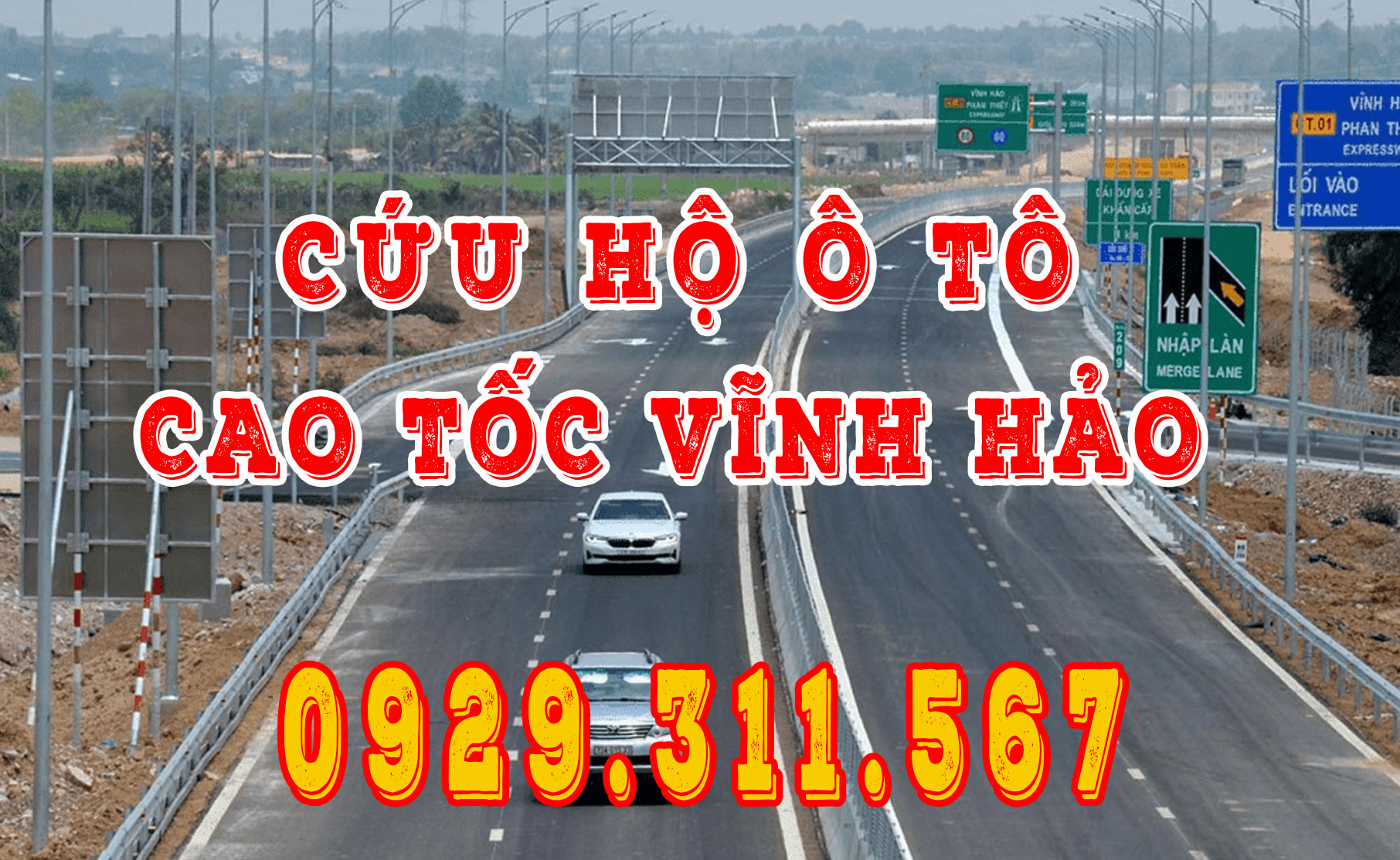 Dịch vụ cứu hộ ô tô trên cao tốc Vĩnh Hảo
