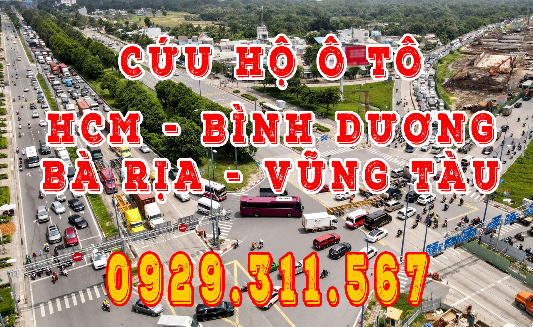 Dịch vụ cứu hộ vá lốp cẩu kéo tại HCM, Bình Dương và Bà Rịa Vũng Tàu