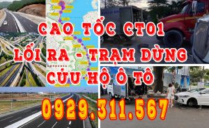 Tổng quan trạm dừng nghỉ, cứu hộ, lối ra cao tốc CT01