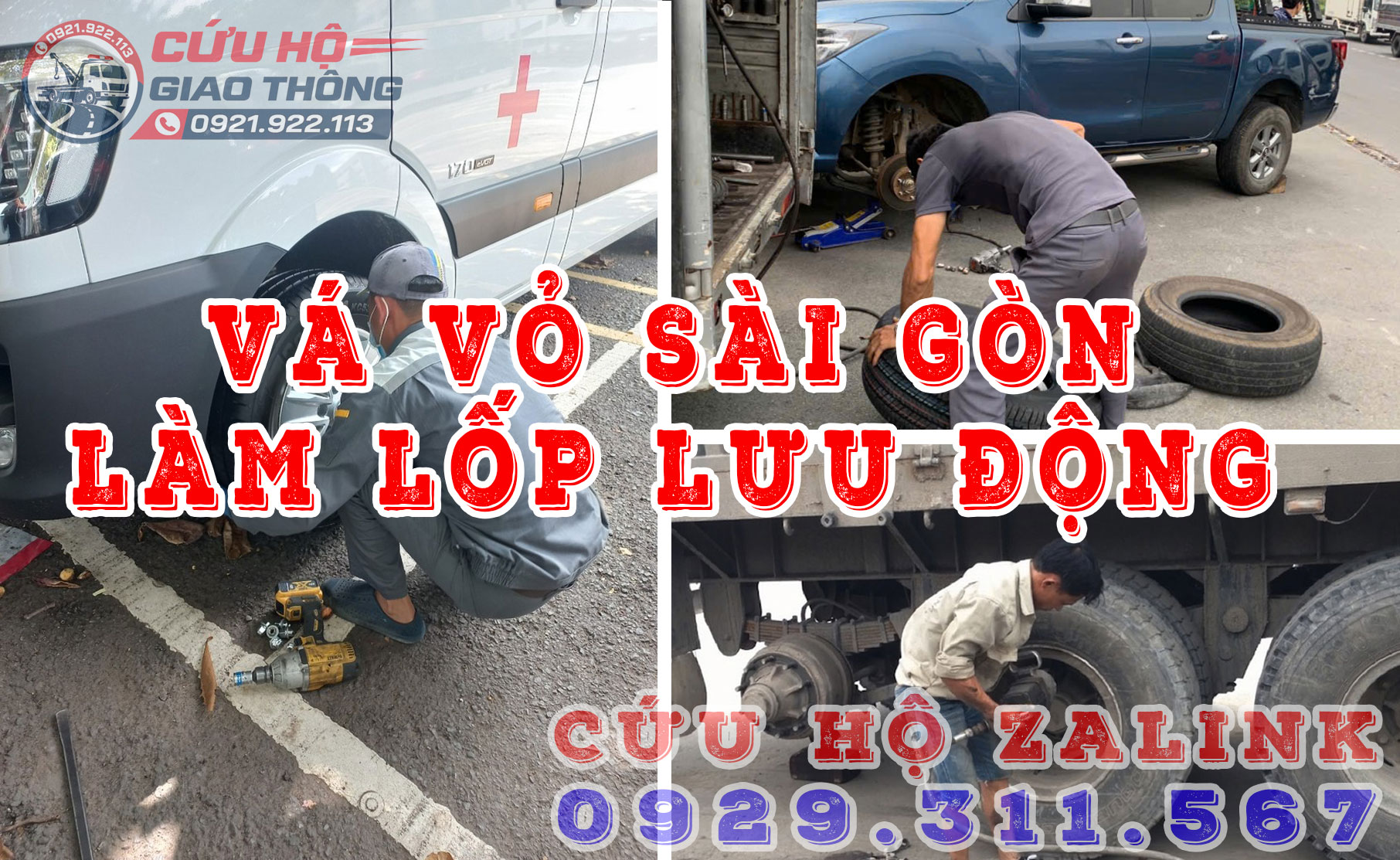 Vá vỏ Sài Gòn xử lý lốp lưu động tại HCM, Vũng Tàu, Bình Dương
