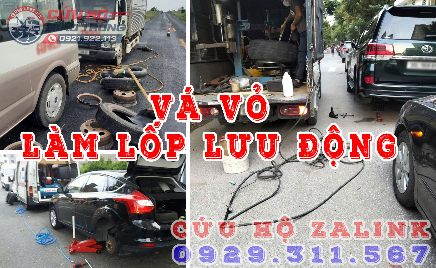 Vá vỏ làm lốp lưu động tại Đồng Nai và Bình Phước cũ