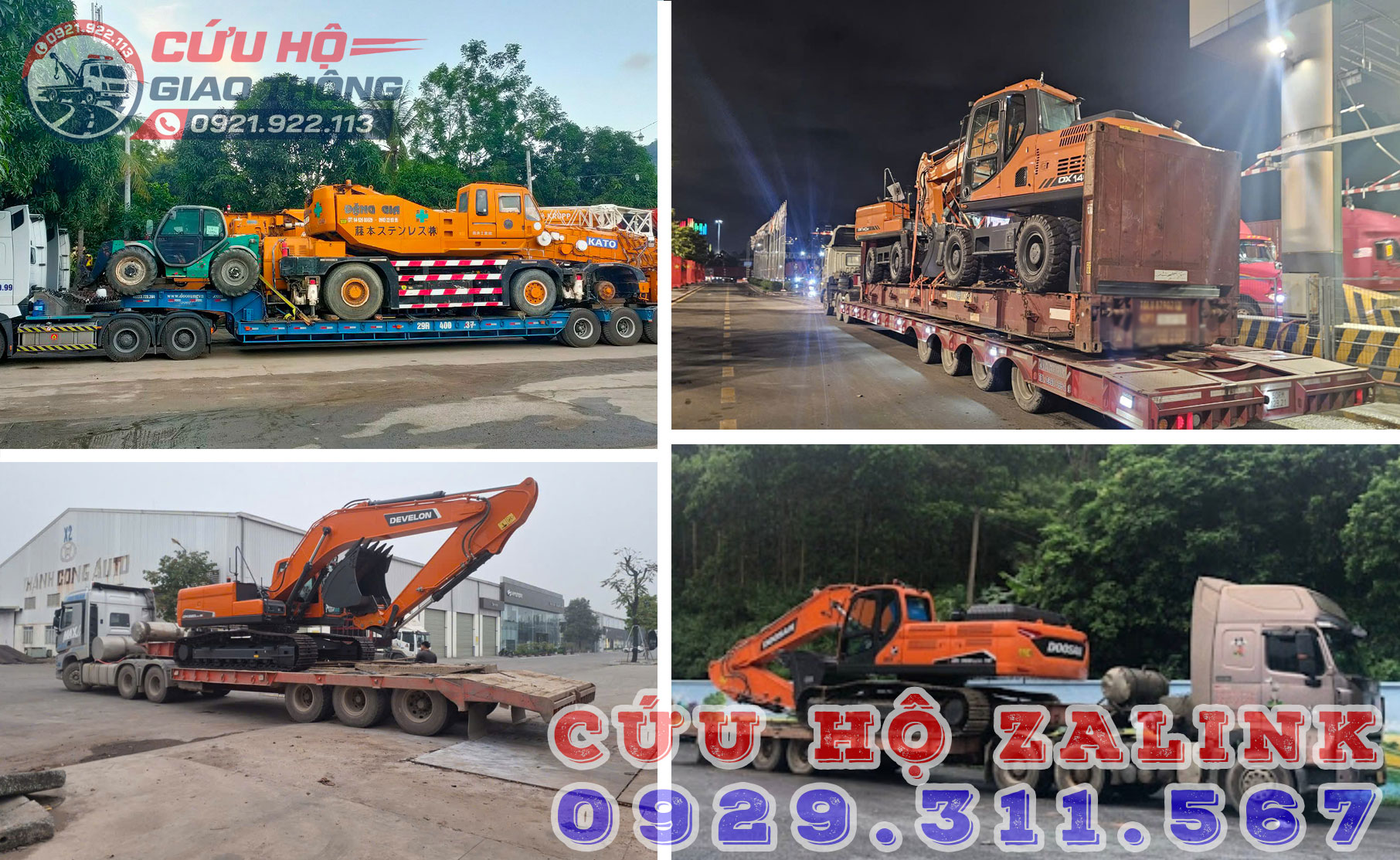 Vận chuyển máy xúc lật, xe cơ giới