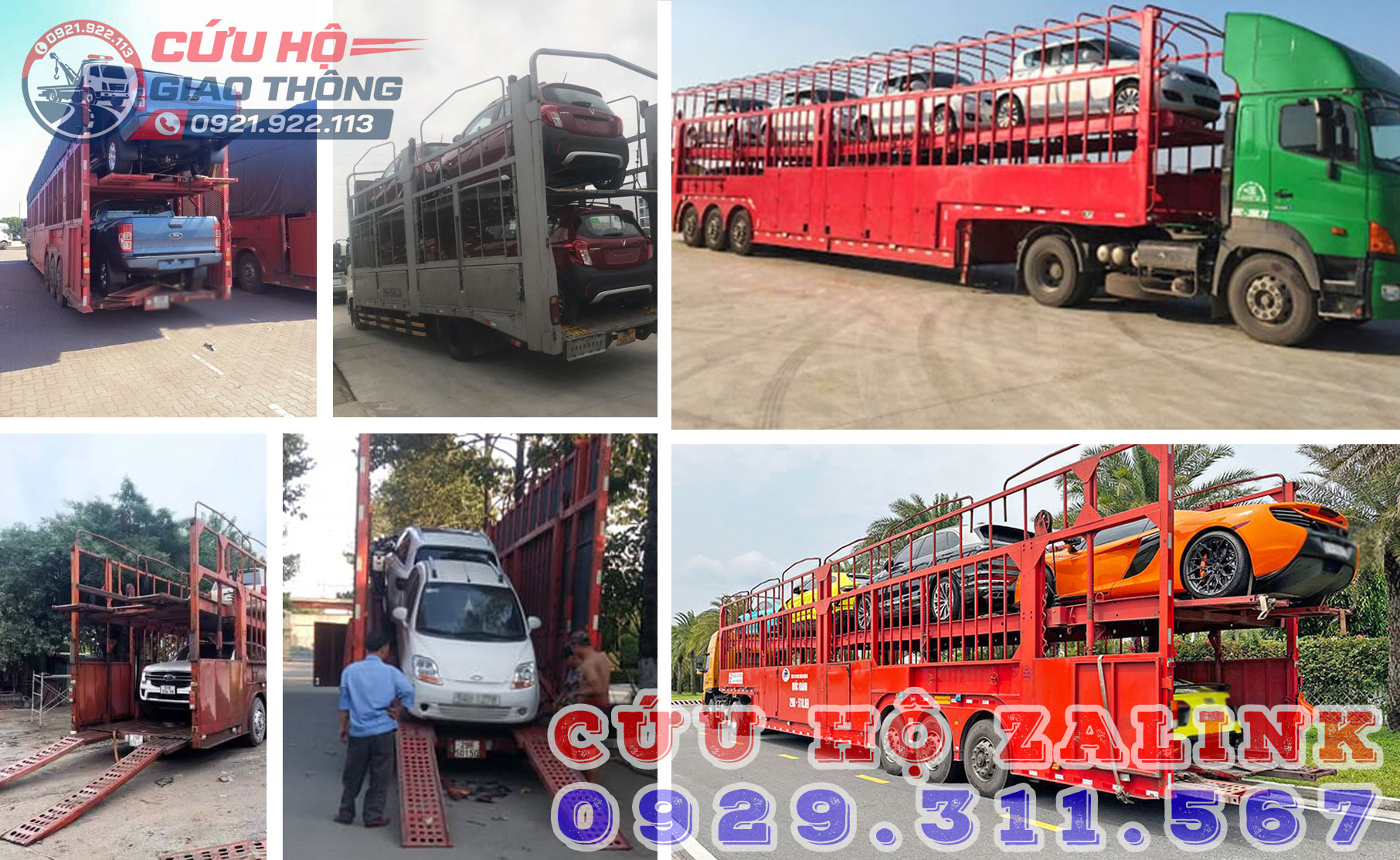 Vận chuyển ô tô xe hơi liên tỉnh bằng xe tải mooc lồng