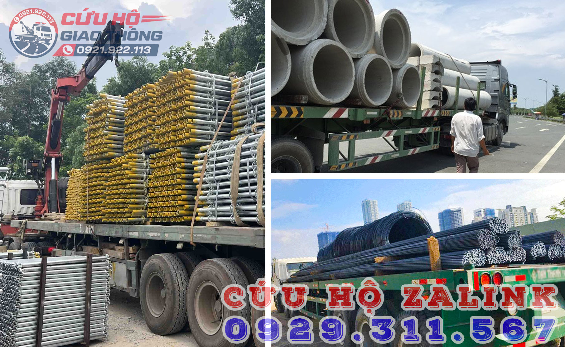 Vận chuyển thiết bị máy móc, bê tông, giàn giáo, sắn thép